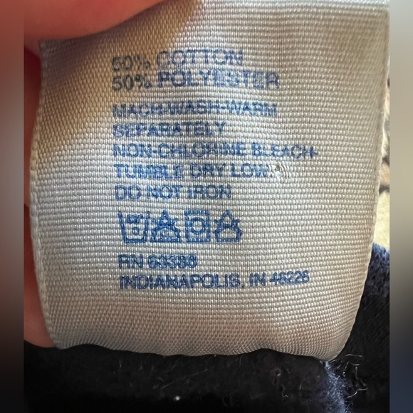 Vintage 90s Logo 7 blue Michigan Wolverines embroidered logo blue sweatshirt XL - Picture 5 of 9